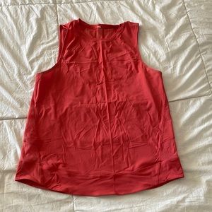red/orange lululemon workout tank top